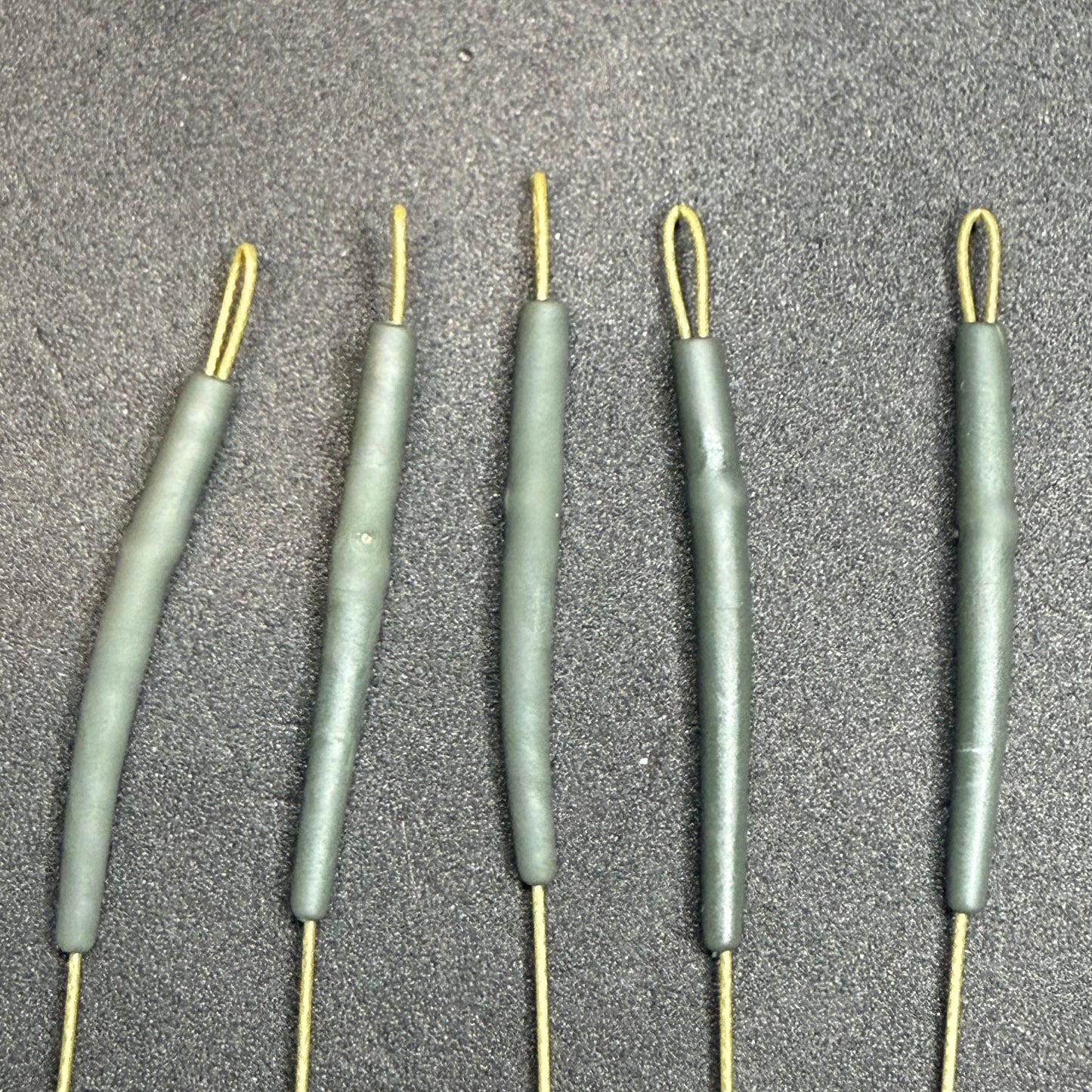 JP Custom Carp Rigs 25 x Ronnie/Spinner Rig (Booms Only)Tied With Coated Braid Semi Stiff Boom Section + Various Options