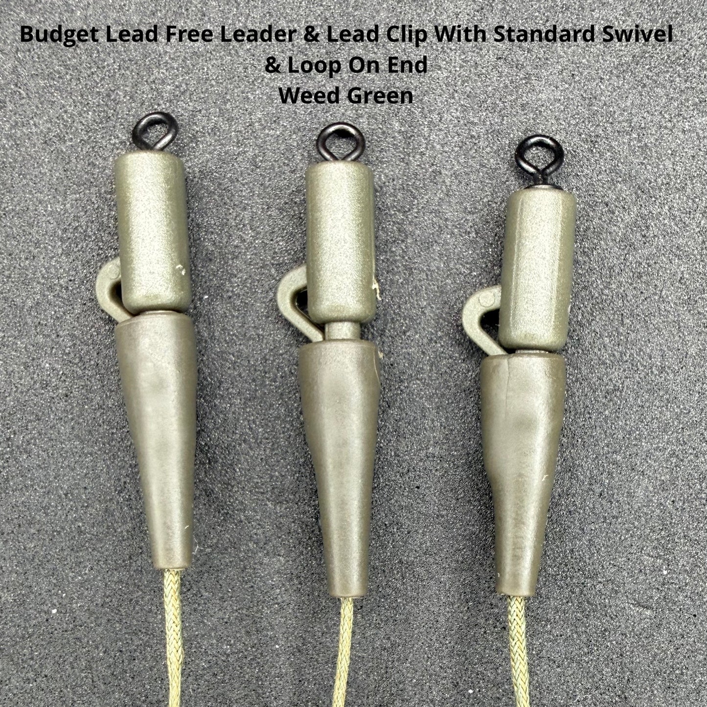 JP Custom Carp Rigs 10 x (Lead Free) Leaders With Lead Clips - Various Options