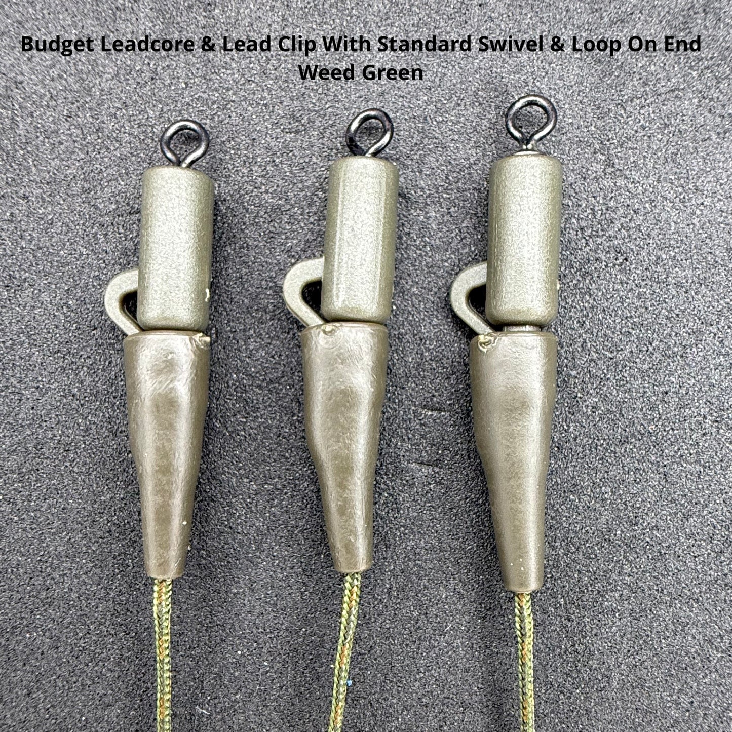 JP Custom Carp Rigs 10 x Leadcore Leaders With Lead Clips - Various Options