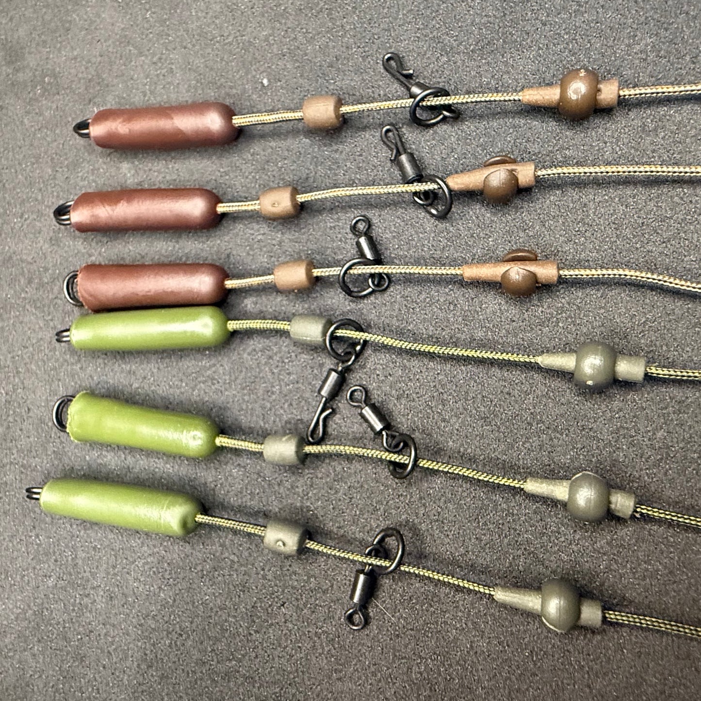 JP Custom Carp Rigs 10 x Helicopter Leadcore Leaders - Various Options