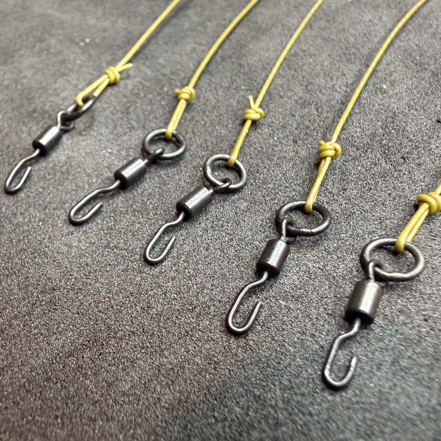 JP Custom Carp Rigs 25 x Ronnie/Spinner Rig (Booms Only)Tied With Coated Braid Semi Stiff Boom Section + Various Options