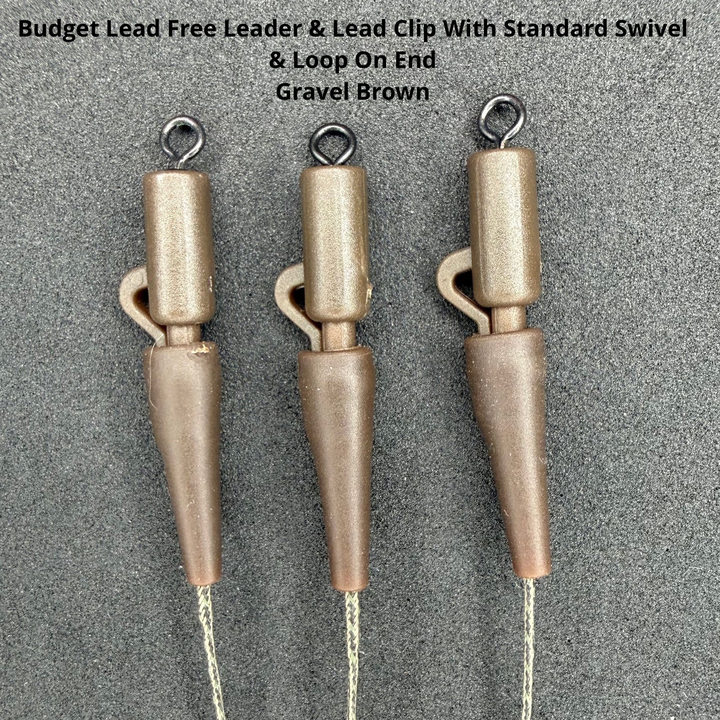 JP Custom Carp Rigs 10 x (Lead Free) Leaders With Lead Clips - Various Options