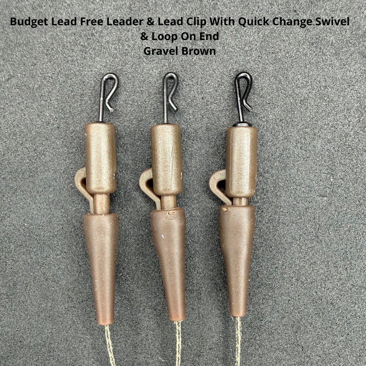 JP Custom Carp Rigs 10 x (Lead Free) Leaders With Lead Clips - Various Options