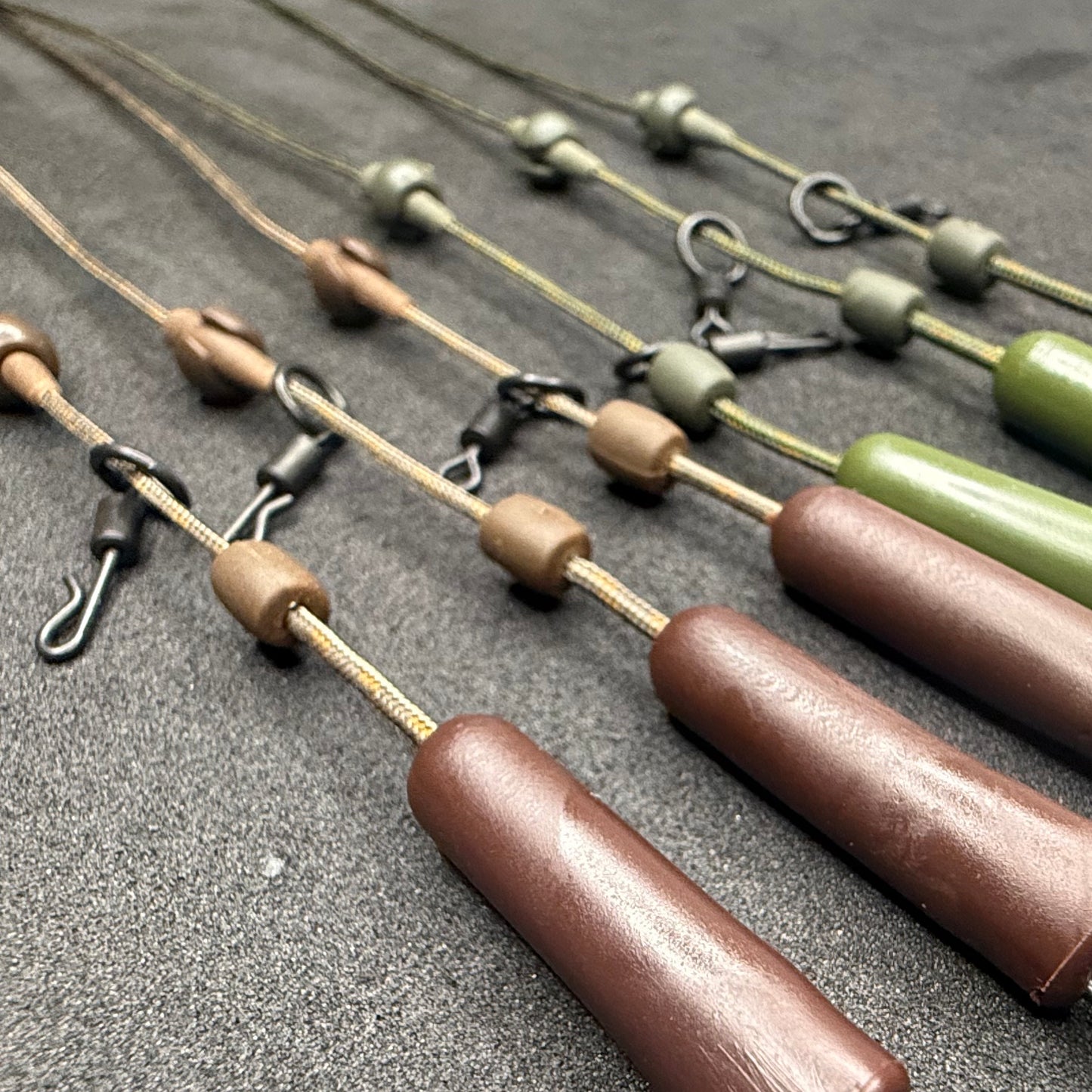 JP Custom Carp Rigs 10 x Helicopter Leadcore Leaders - Various Options