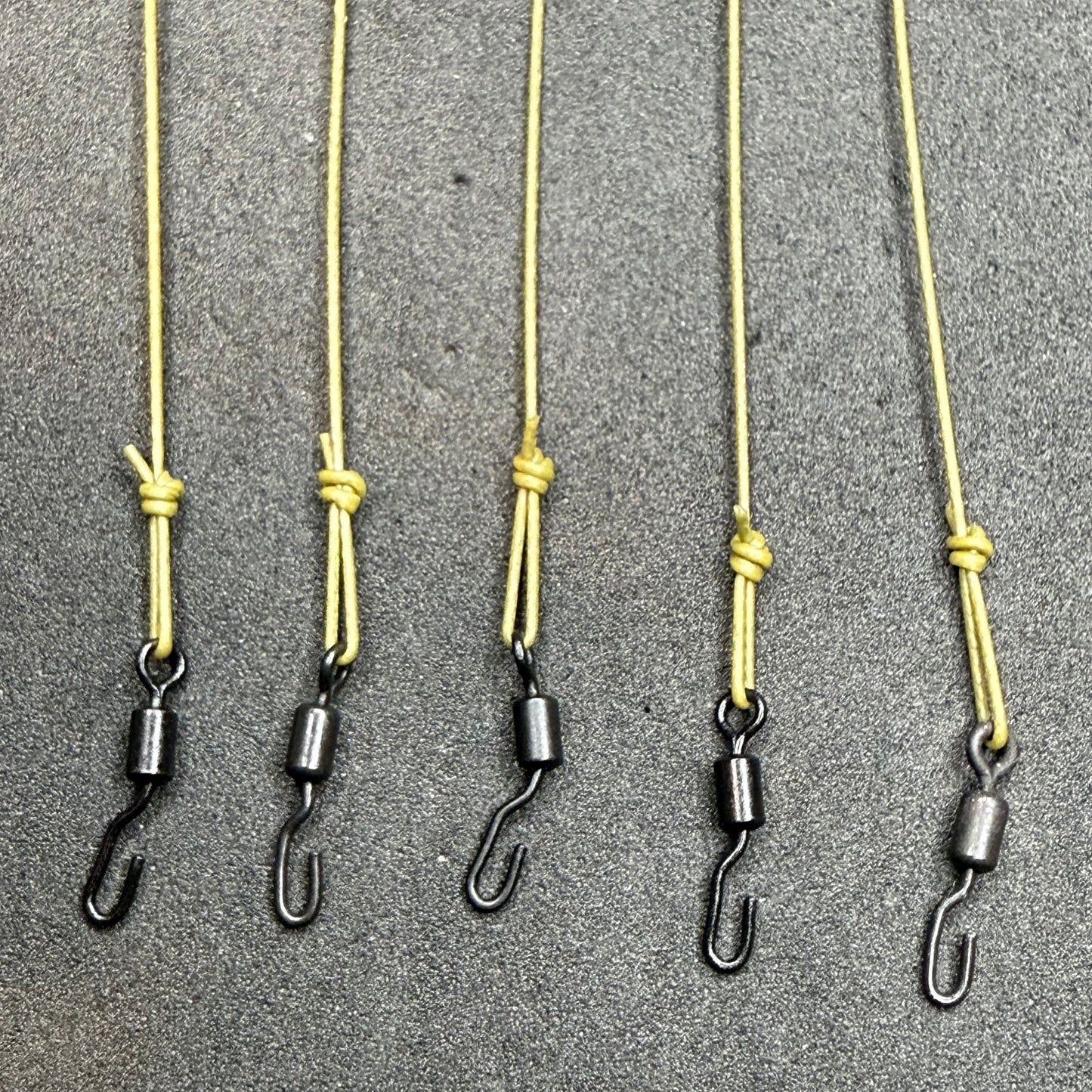 JP Custom Carp Rigs 25 x Ronnie/Spinner Rig (Booms Only)Tied With Coated Braid Semi Stiff Boom Section + Various Options