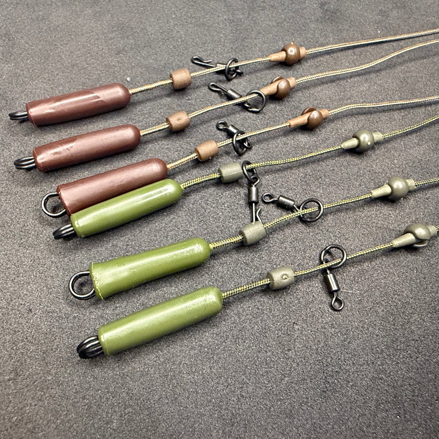 JP Custom Carp Rigs 10 x Helicopter Leadcore Leaders - Various Options
