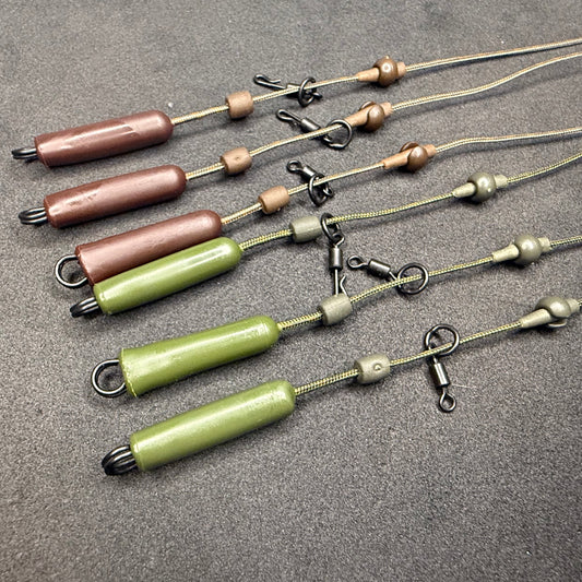 JP Custom Carp Rigs 10 x Helicopter Leadcore Leaders - Various Options