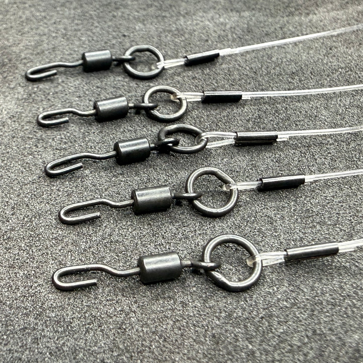JP Custom Carp Rigs 25 x Ronnie/Spinner Rig (Booms Only)Tied With Fluorocarbon Stiff Boom Section + Various Options