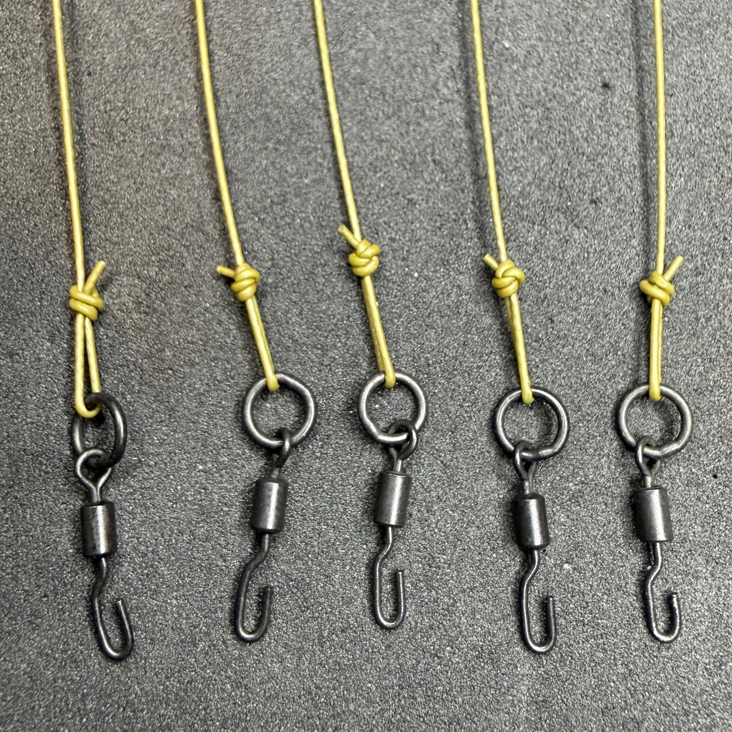JP Custom Carp Rigs 25 x Ronnie/Spinner Rig (Booms Only)Tied With Coated Braid Semi Stiff Boom Section + Various Options