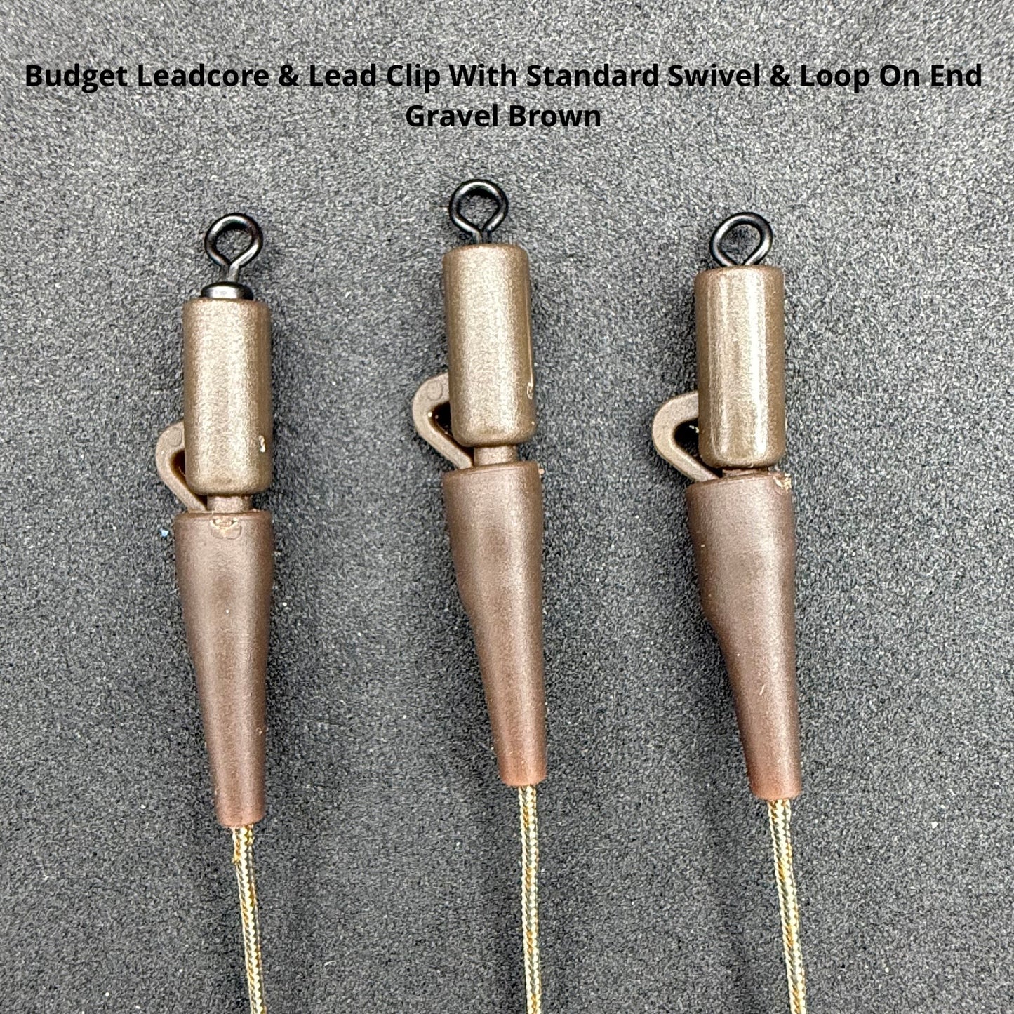JP Custom Carp Rigs 10 x Leadcore Leaders With Lead Clips - Various Options