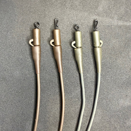 JP Custom Carp Rigs 5 x Tungsten Rig Tubing With Lead Clips + Various Options