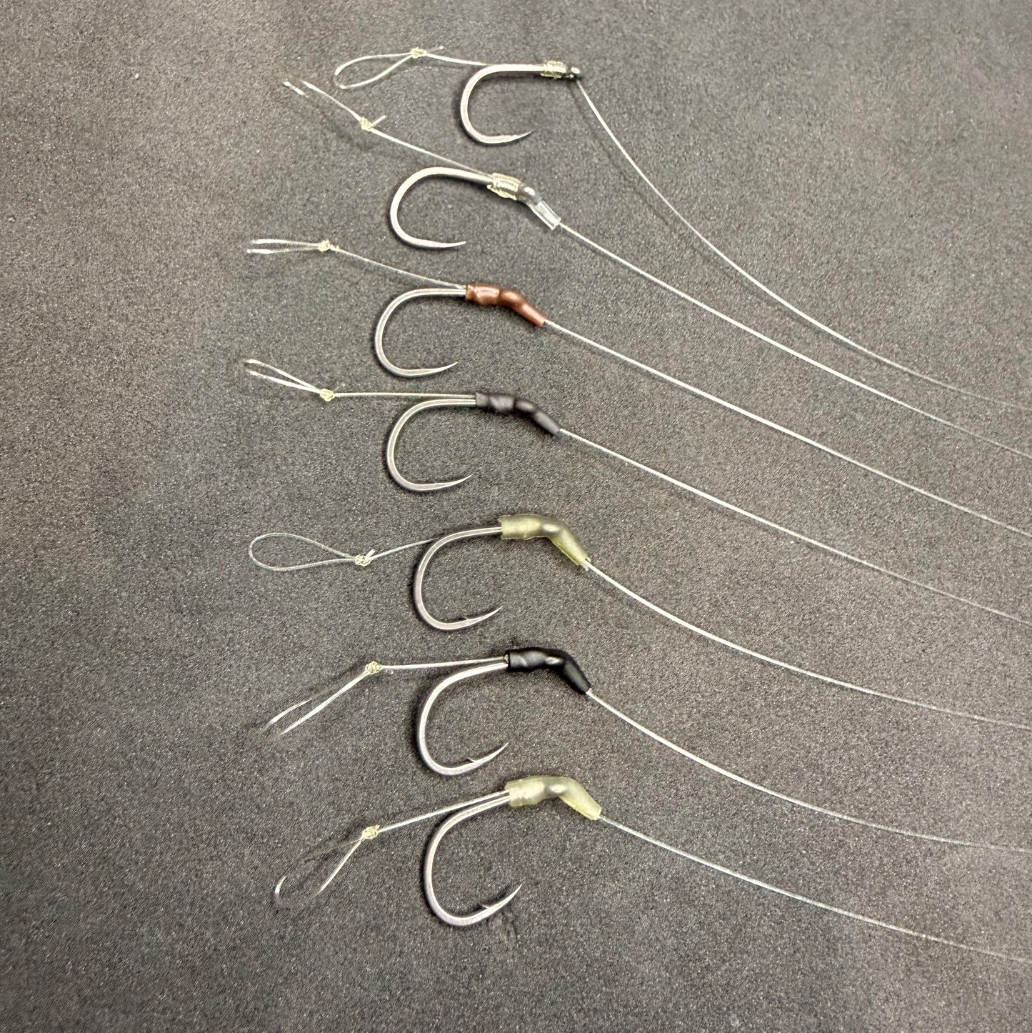 JP Custom Carp Rigs 1 x Standard Hair Rig Tied With Mono Hooklink + Various Options