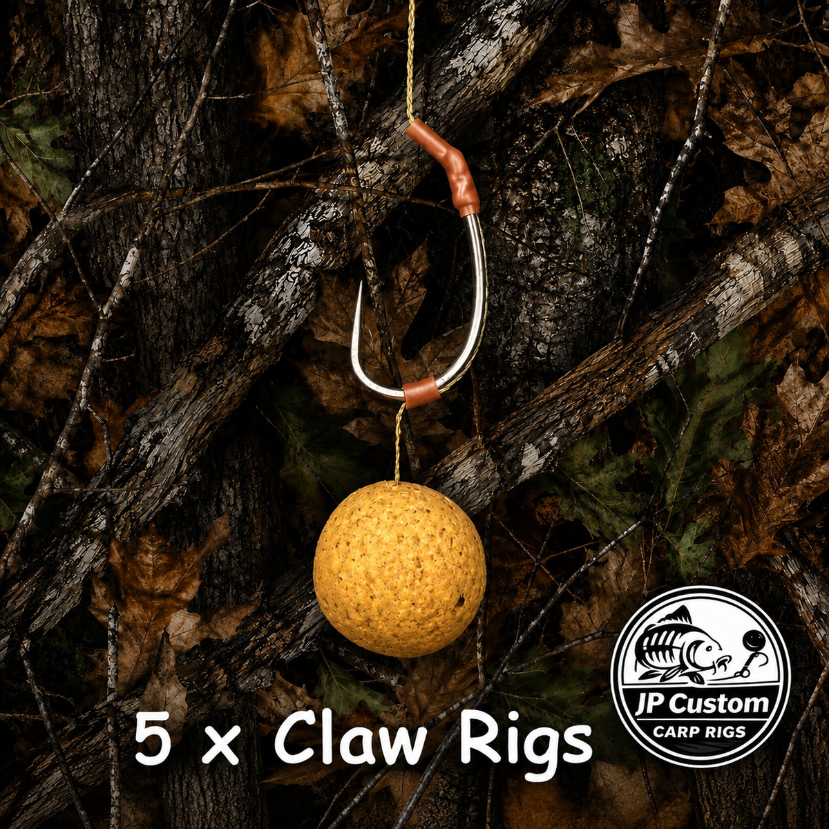 5 x Claw  Rigs Tied With Coated Braid