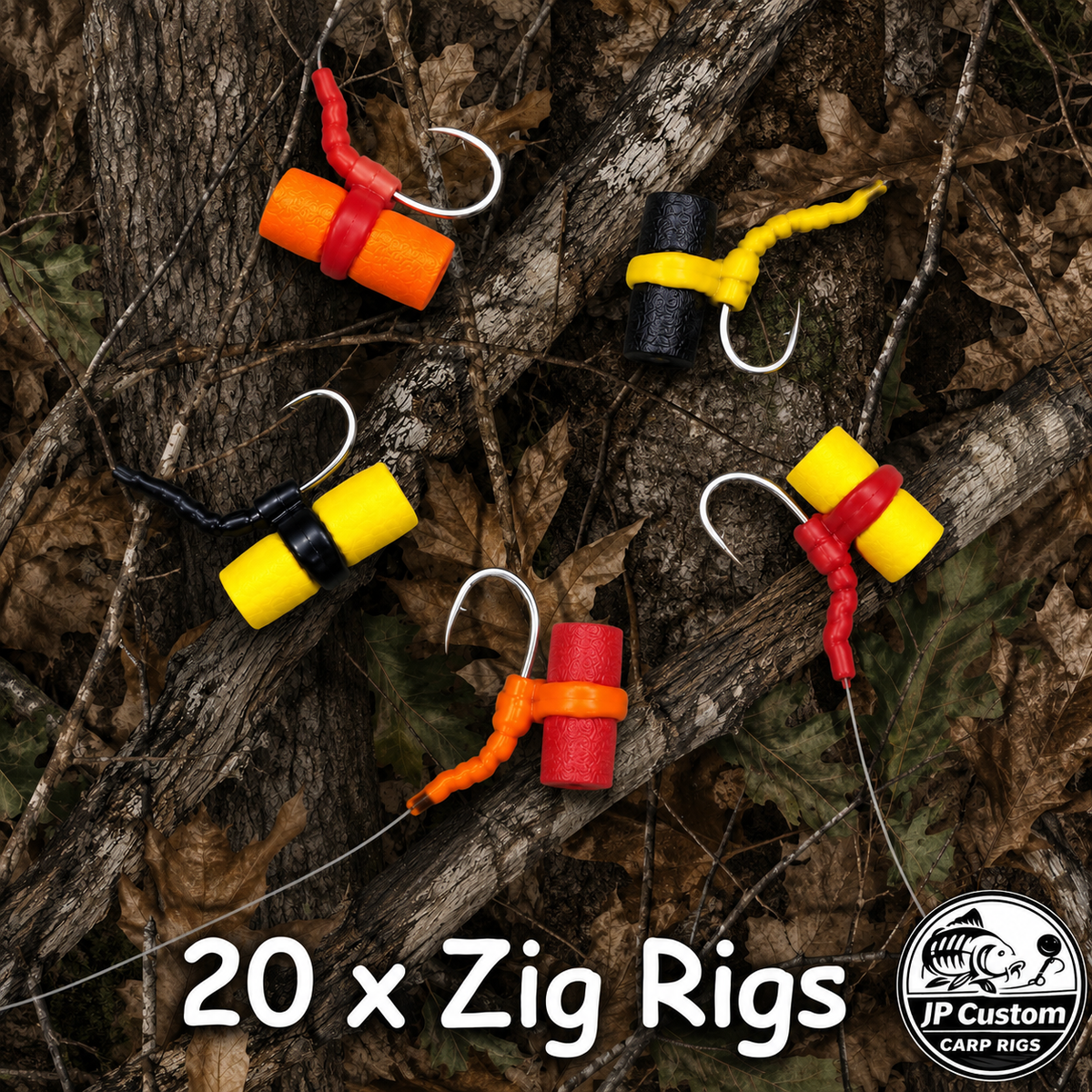 20 x Zig Rigs Tied With Zig Monofilament