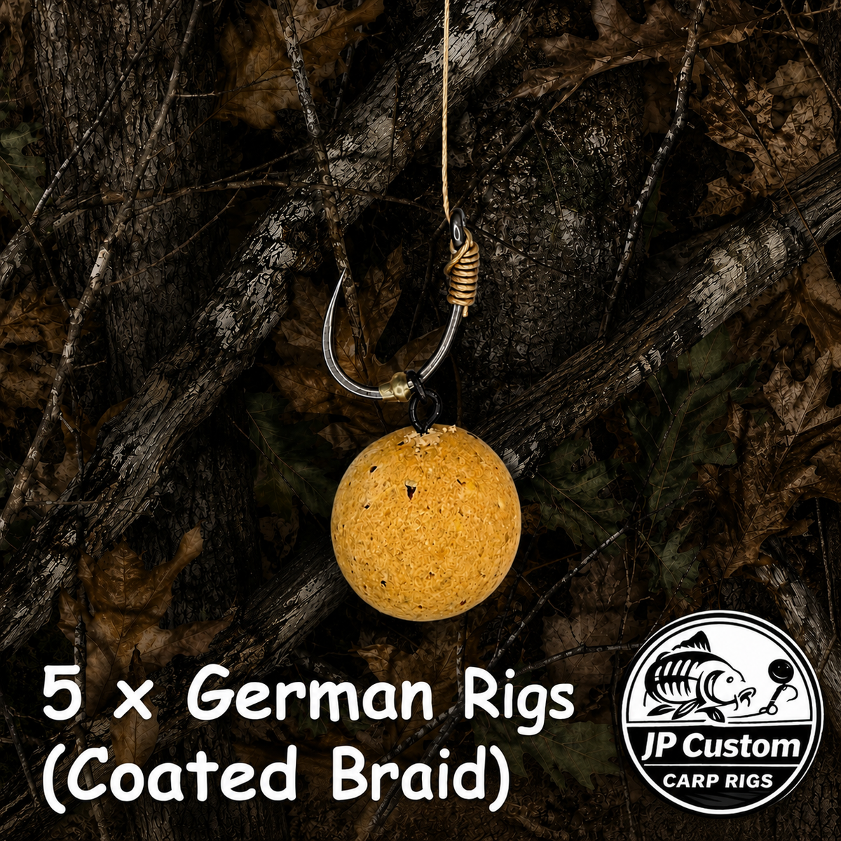 5 x German Rigs Tied With Coated Braid