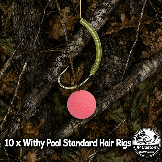 10 x Withy Pool Standard Hair Rigs Tied With Coated Braid
