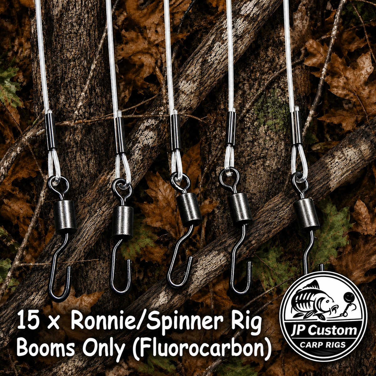 15 x Ronnie/Spinner Rig (Booms Only)Tied With Fluorocarbon