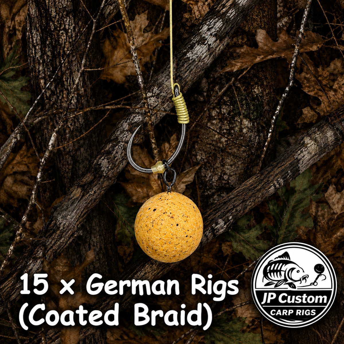 15 x German Rigs Tied With Coated Braid