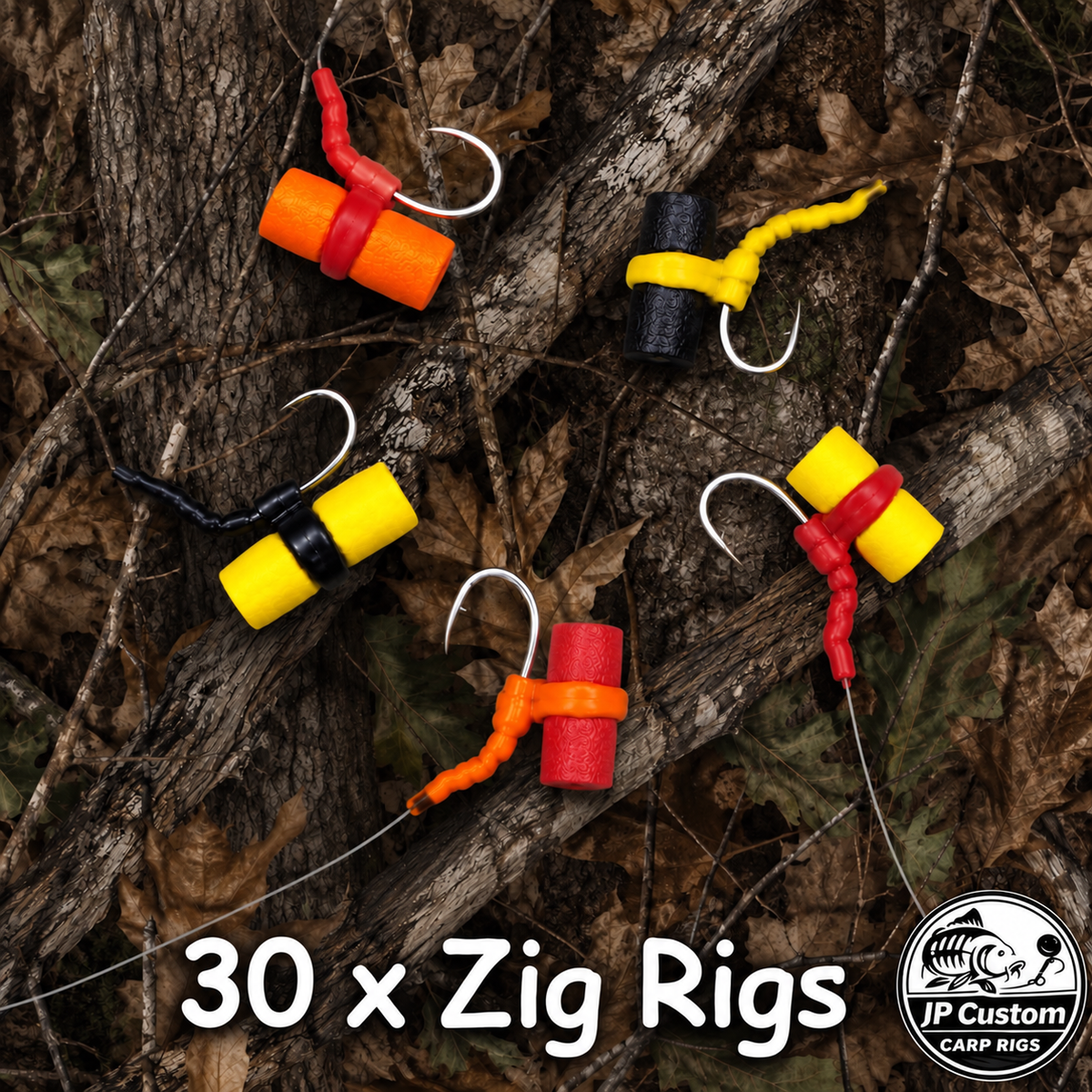 30 x Zig Rigs Tied With Zig Monofilament