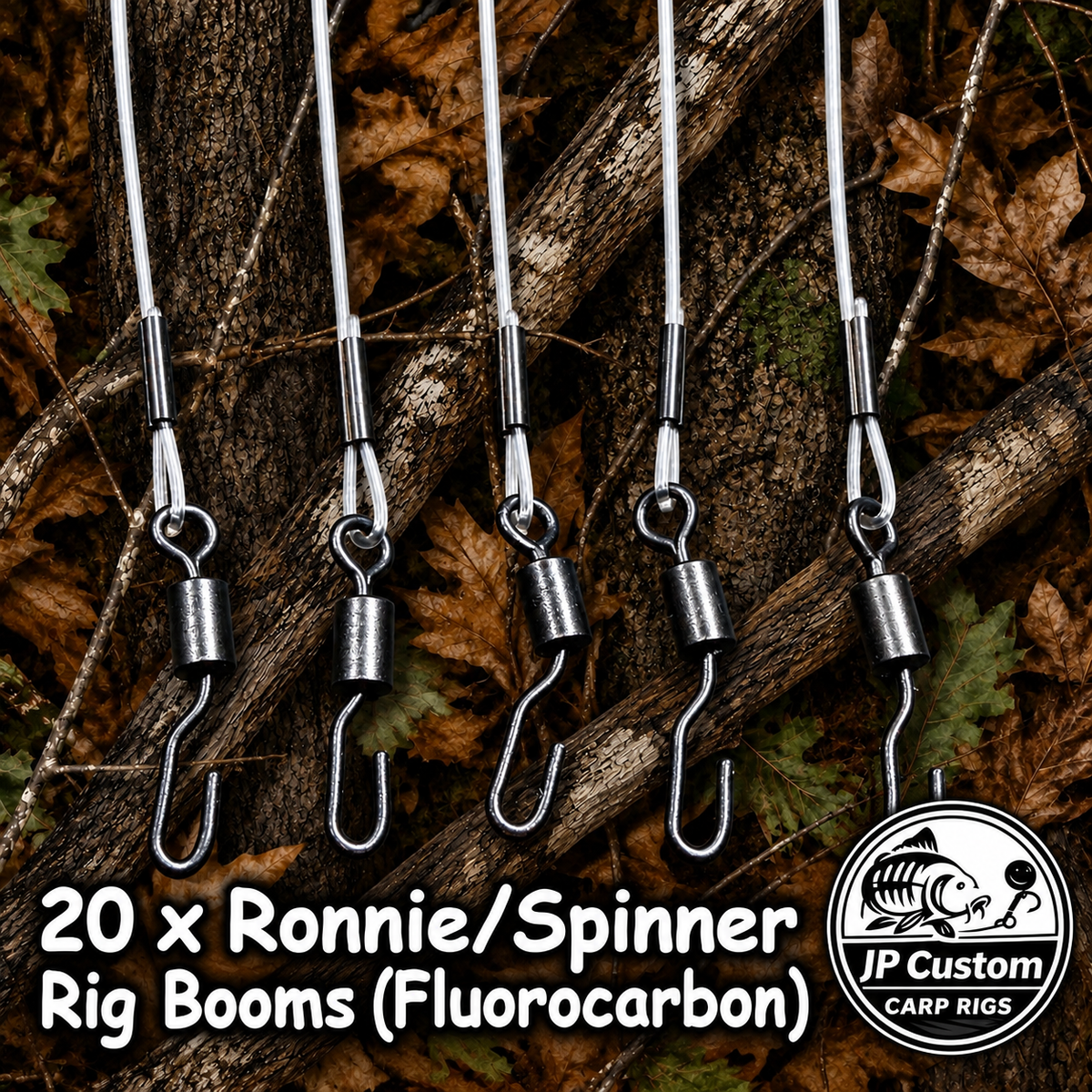 20 x Ronnie/Spinner Rig (Booms Only)Tied With Fluorocarbon