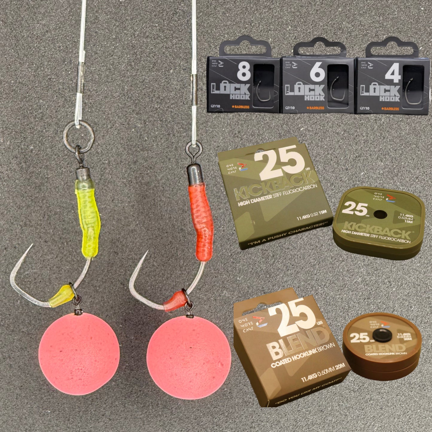 5 OMC Lock Hook/Blend/Kickback Ronnie or Spinner Rigs