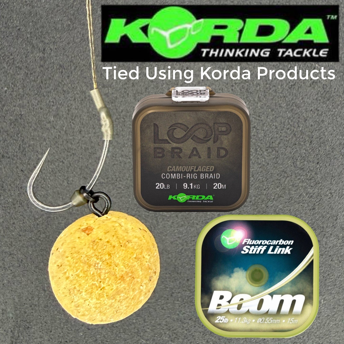 5 Korda Boom/Loop Braid Combi Rigs