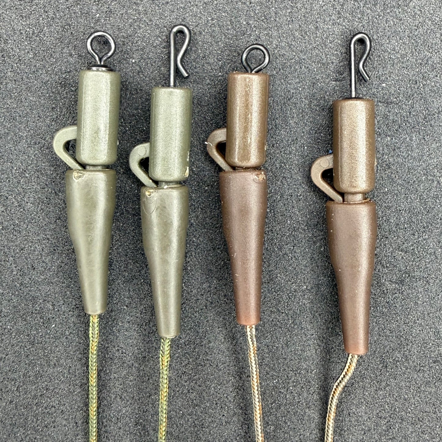 JP Custom Carp Rigs 10 x Leadcore Leaders With Lead Clips - Various Options