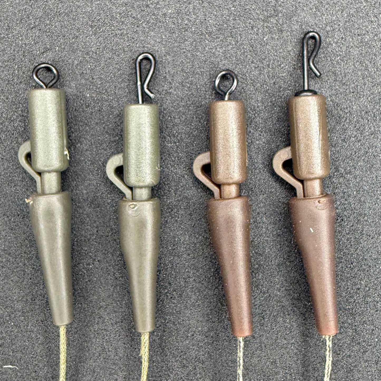 JP Custom Carp Rigs 10 x (Lead Free) Leaders With Lead Clips - Various Options