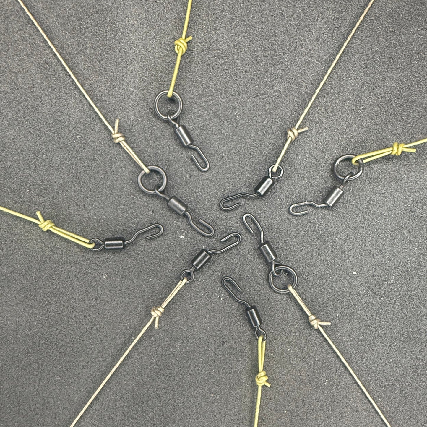 JP Custom Carp Rigs 25 x Ronnie/Spinner Rig (Booms Only)Tied With Coated Braid Semi Stiff Boom Section + Various Options
